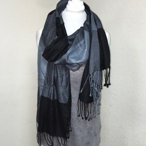 Black and Blue/Gray Shawl